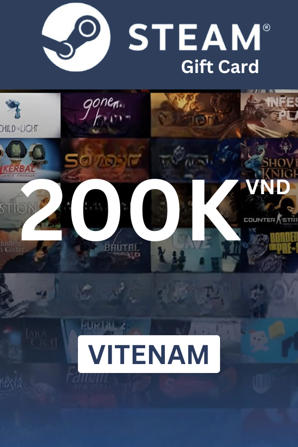 Steam Wallet ₫ 200000 VND Gift Card (VIETNAM) - Digital Code