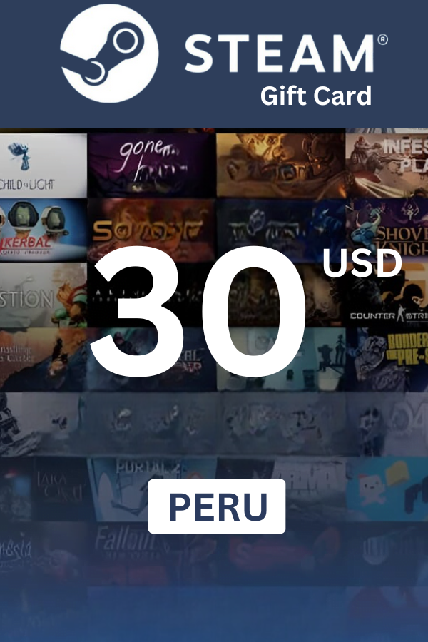 Steam Wallet 30 PEN Gift Card (Peru) - Digital Code