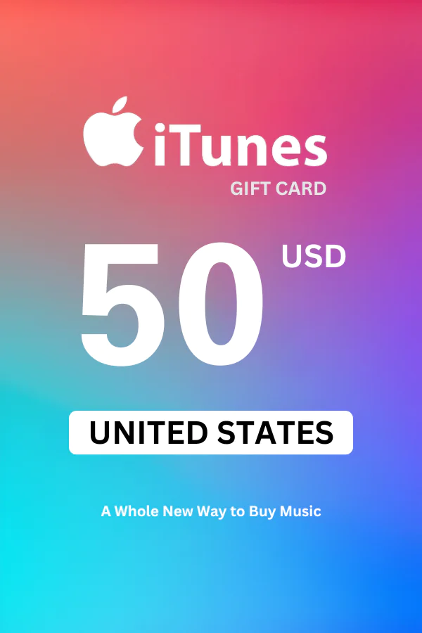 Apple iTunes $50 USD Gift Card (United States) - Digital Code - Image 1