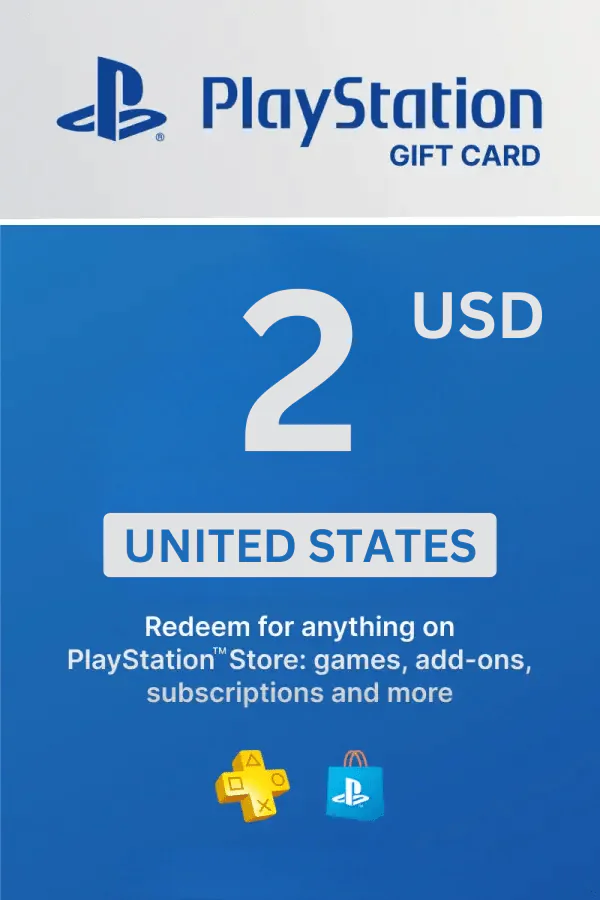 PlayStation Store $2 USD Gift Card  (United States) - Digital Code - Image 1