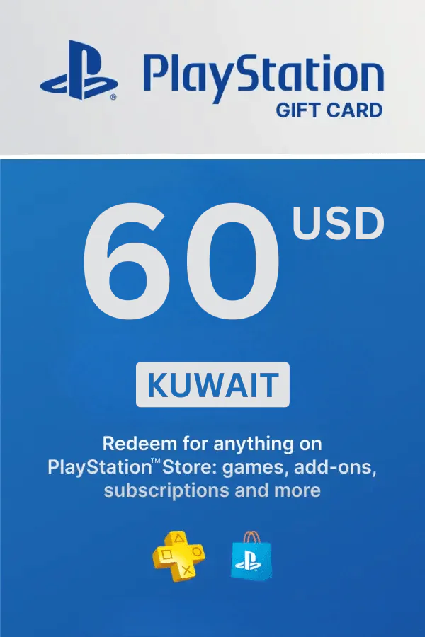 PlayStation Store 60 USD Gift Card (Kuwait) - Digital Code - Image 1