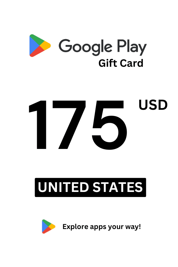 Google Play 175 USD Gift Card (United States) - Digital Code - Image 1