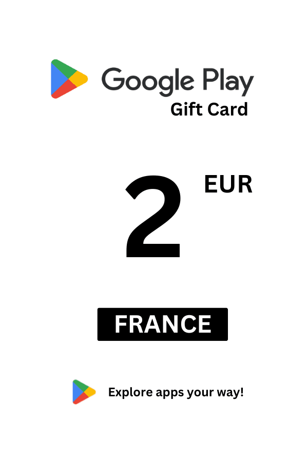 Google Play 2 EUR Gift Card (France) - Digital Code - Image 1