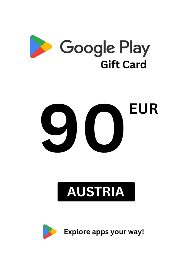 Google Play 90 EUR Gift Card (Austria) Google Play 90 EUR Gift Card (Austria) - Digital Code - Image 1