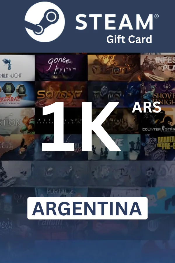 Steam Wallet 1000 ARS Gift Card (Argentina) - Digital Code - Image 1