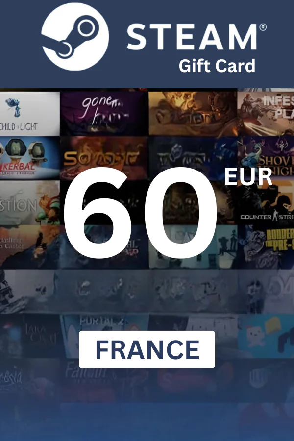 Steam Wallet €60 EUR Gift Card (FRANCE) - Digital Code