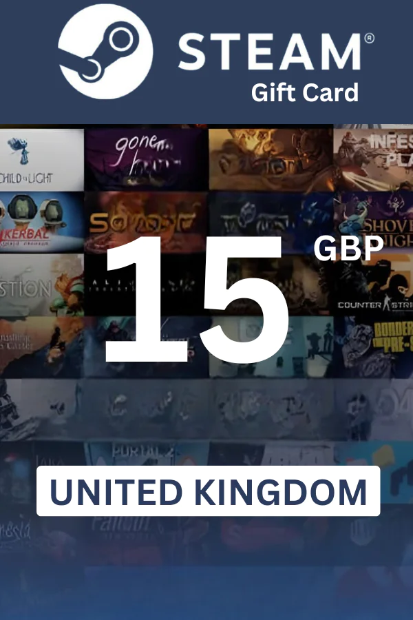 Steam Wallet £15 GBP Gift Card (United Kingdom) - Digital Code - Image 1