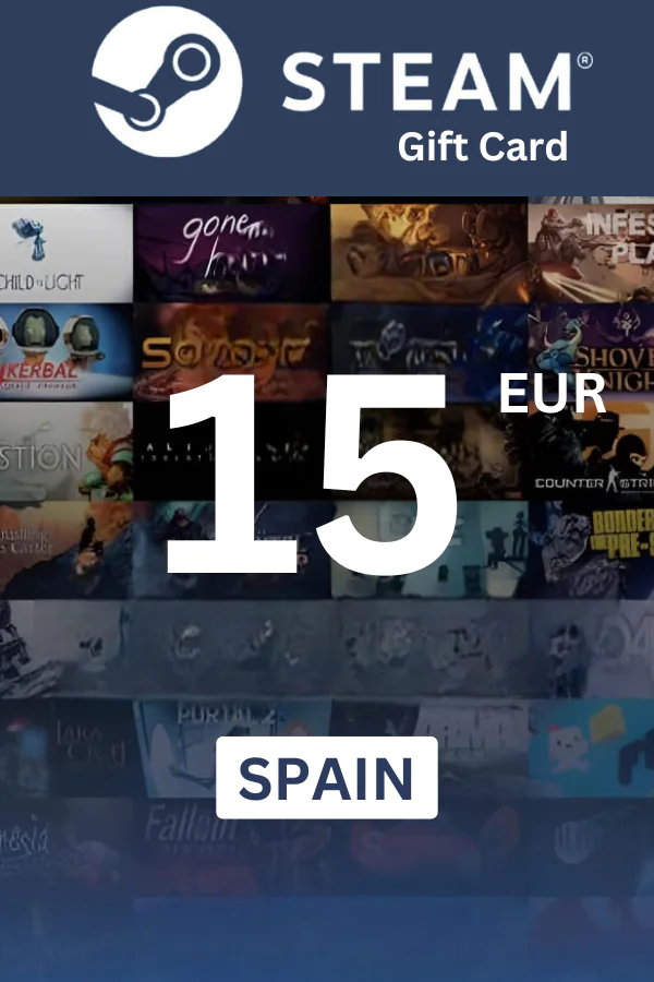 Steam Wallet €15 EUR Gift Card (SPAIN) - Digital Code - Image 1