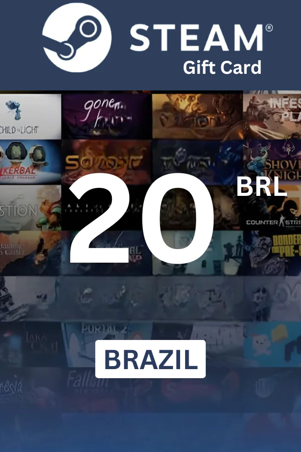Steam Wallet R$20 BRL Gift Card (Brazil) - Digital Code - Image 1