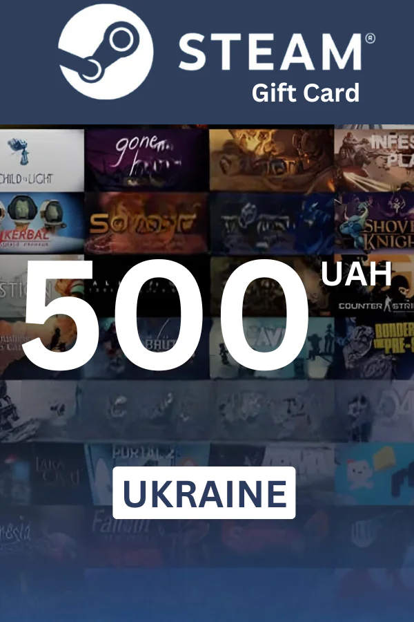 Steam Wallet ₴500 UAH Gift Card (UKRAINE) - Digital Code - Image 1