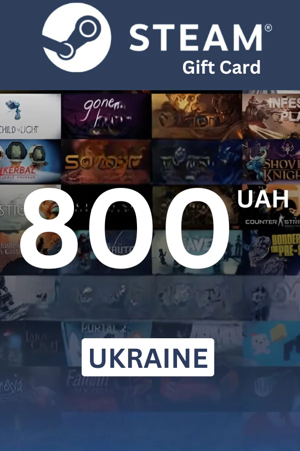 Steam Wallet ₴800 UAH Gift Card (UKRAINE) - Digital Code - Image 1